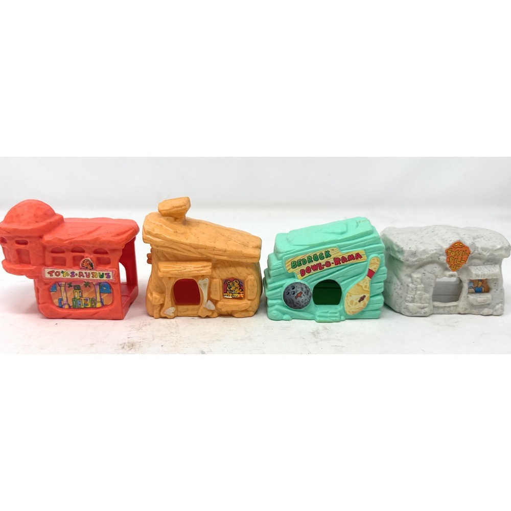 Vintage McDonald's Flintstones  set of 4 houses‎ from 1994 Lot
